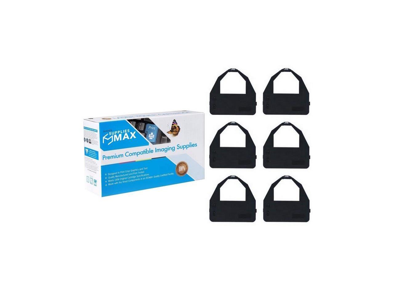 SuppliesMAX Compatible Replacement for ADP 80LQ Black Printer Ribbons (6/PK) (60176-80)